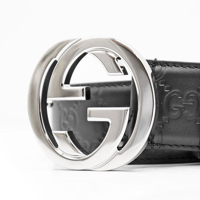 GUCCI 【極美品】GUCCI グッチ ベルト レザー GG ロゴ インター