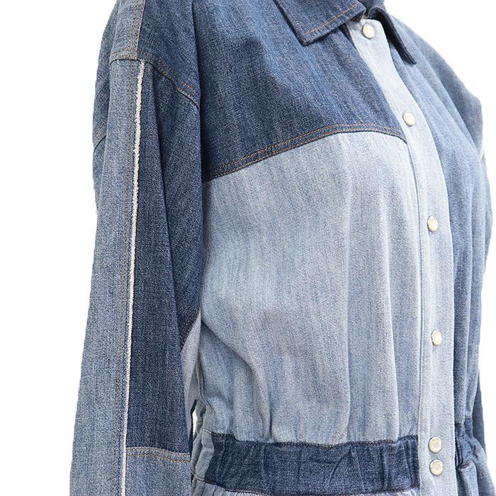 DOLCE&GABBANA デニム パッチワーク シャツワンピース 美品】DOLCE&GABBANA ドルチェアンドガッバーナ デニムシャツ