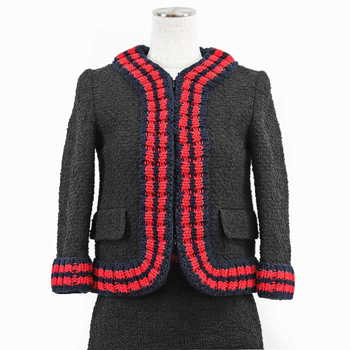 ユ*メ様 GUCCI/グッチ　モノグラムシェリーライントラッカーセットアップ GUCCI（グッチ） 【極美品】GUCCI セットアップ ツイード ニット