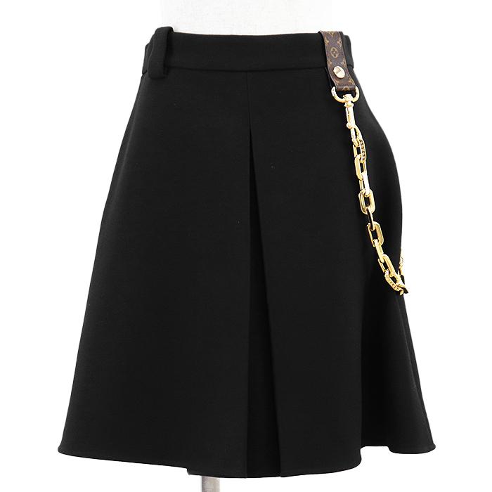 LOUIS VUITTON 【美品】LOUIS ルイ・ヴィトン スカート プリーツ ロゴ  