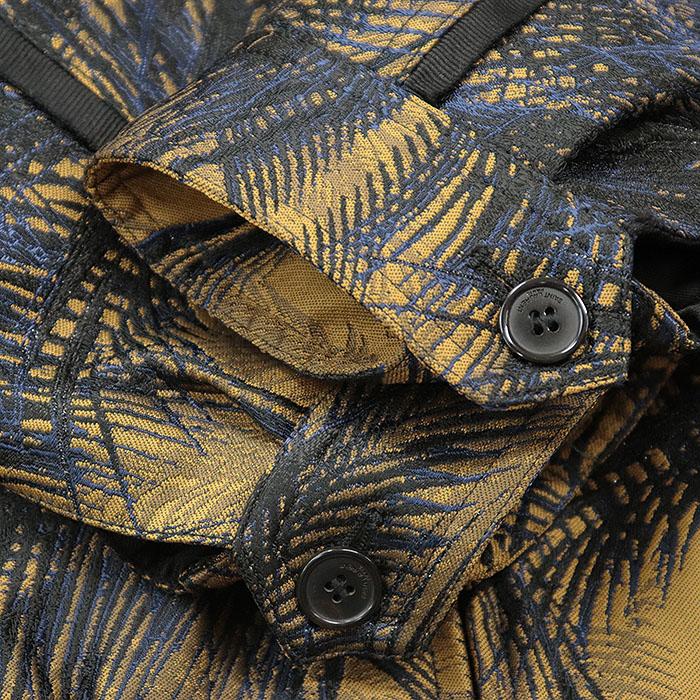 【美品】SAINT LAURENT PARIS サンローランパリ ジップアップブルゾン ジャガード ロゴ ボタン パームツリー柄 メンズ 44 マルチカラー |  | 04