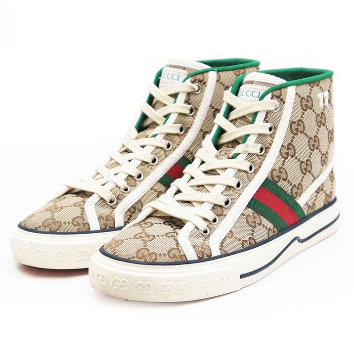 GUCCI（グッチ） 【美品】GUCCI スニーカー ハイカット TENNIS 1977 GG
