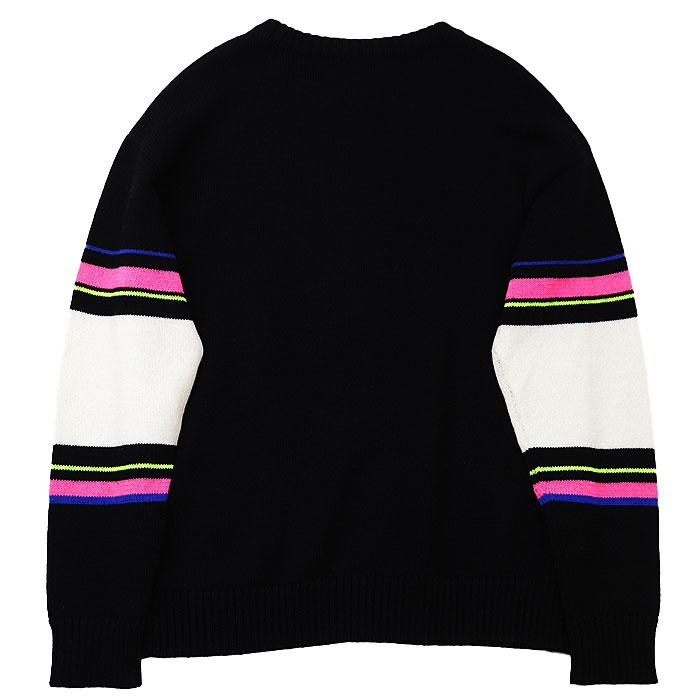 【SALE】SAINTLAURENT PARIS サンローランパリ ニット ダイナソー スター ボーダー ミドルゲージ メンズ サイズ不明 ブラック マルチカラー |  | 07
