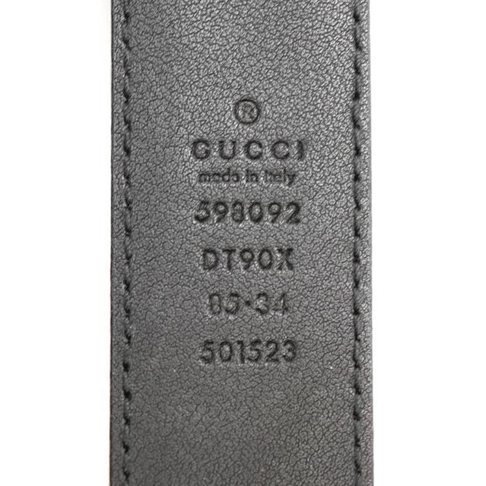 GUCCI（グッチ） レザーベルト サイズ 85・34 メンズ GG インター