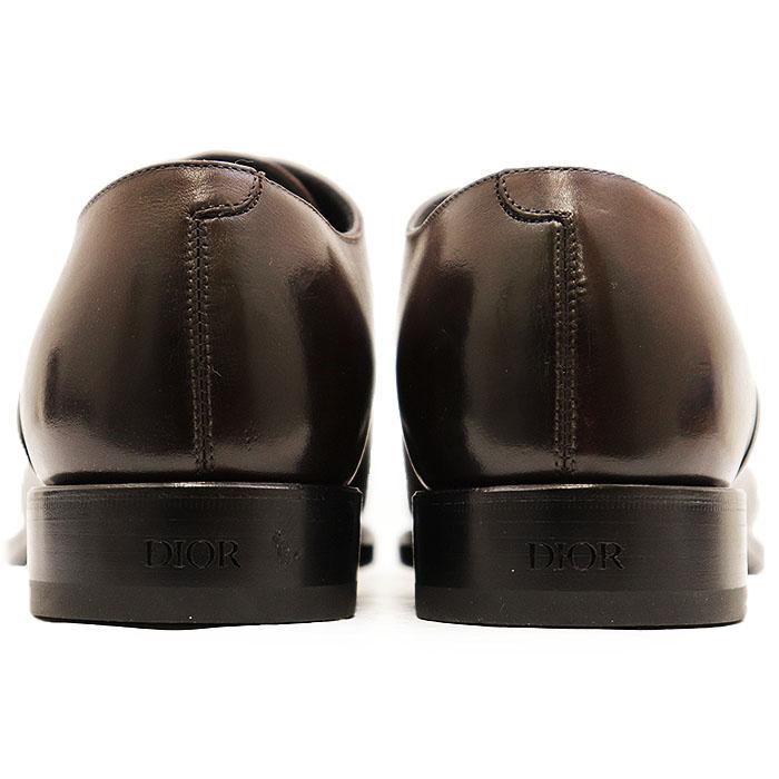 【極美品】Dior ディオール ダービーシューズ 外羽式 レザー レースアップ プレーントゥ グッドイヤー 靴 メンズ 38 茶色 イタリア製_6