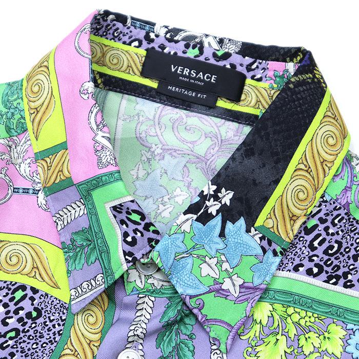 極美品】VERSACE ヴェルサーチ 長袖シャツ HERITAGE FIT ロゴ