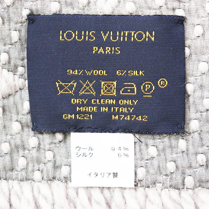 【美品】ルイヴィトン　シルク　マフラー　エシャルプ　ロゴマニア　M74742 LOUIS VUITTON（ルイ・ヴィトン） マフラー エシャルプ・ロゴマニア