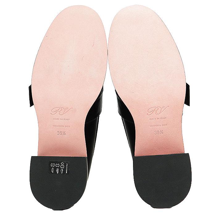 【未使用】Roger Vivier ロジェヴィヴィエ ヴィヴ ローファー レンジャー レザー チャンキーヒール 革靴 袋付属 レディース 36 1/2 黒