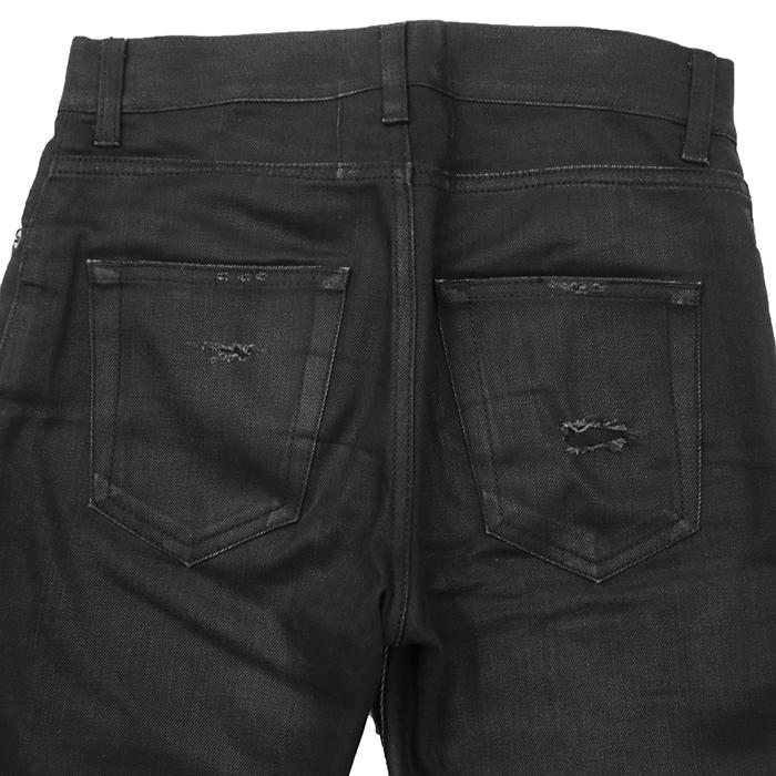 【美品】SAINT LAURENT PARIS サンローランパリ デニムパンツ 28 メンズ ダメージ加工 スキニー ストレッチ ジーンズ ボトムス 黒 エディ期 |  | 05