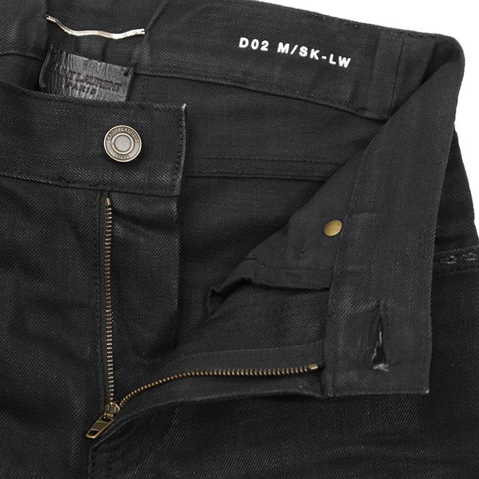 【美品】SAINT LAURENT PARIS サンローランパリ デニムパンツ 28 メンズ ダメージ加工 スキニー ストレッチ ジーンズ ボトムス 黒 エディ期 |  | 07