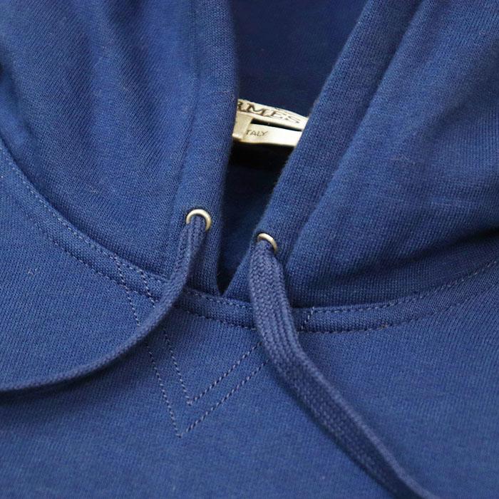 美品】HERMES エルメス スウェットパーカー メンズ XL レザーパッチ