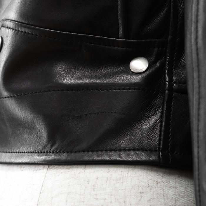 SAINT LAURENT PARIS サンローラン・パリ ジャケット ライダース F34 レディース ロゴ モーターサイクル ラムレザー ハンガー付属 黒 伊製 |  | 07