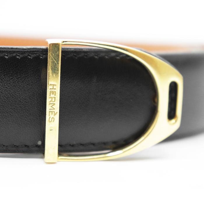 HERMES（エルメス） レザーベルト メンズ エトリエ Dバックル ゴールド 