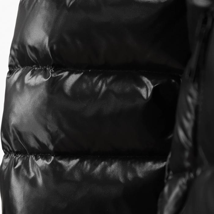 【極美品】MONCLER モンクレール ダウンジャケット 4 レディース BADYFUR フォックスファー ロゴワッペン アウター ナイロン100％ 黒_2