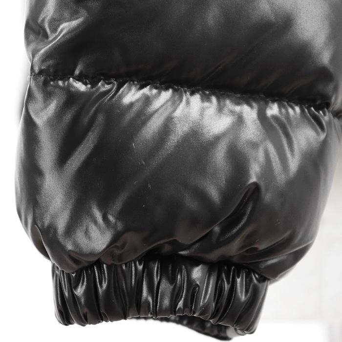 【極美品】MONCLER モンクレール ダウンジャケット 4 レディース BADYFUR フォックスファー ロゴワッペン アウター ナイロン100％ 黒_3