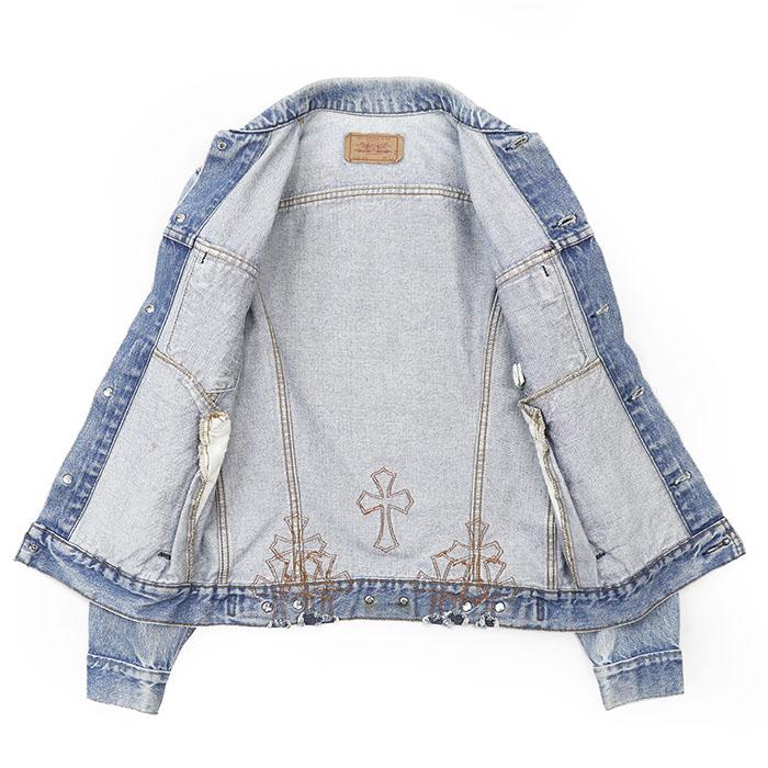 CHROME HEARTS クロムハーツ デニムジャケット 34R メンズ ×Levi's