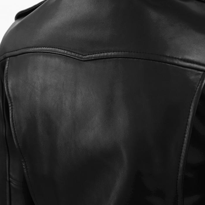 SAINT LAURENT PARIS サンローランパリ ジャケット 36 レディース レザー ライダース シルバージップ 羊革 アウター ブラック イタリア製 |  | 12