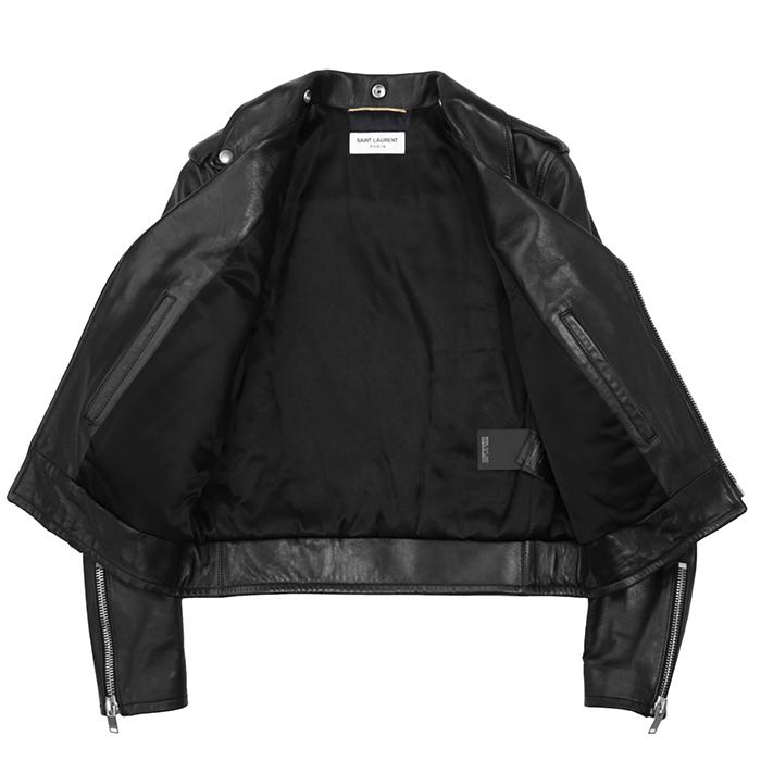 SAINT LAURENT PARIS サンローランパリ ジャケット 36 レディース レザー ライダース シルバージップ 羊革 アウター ブラック イタリア製 |  | 07