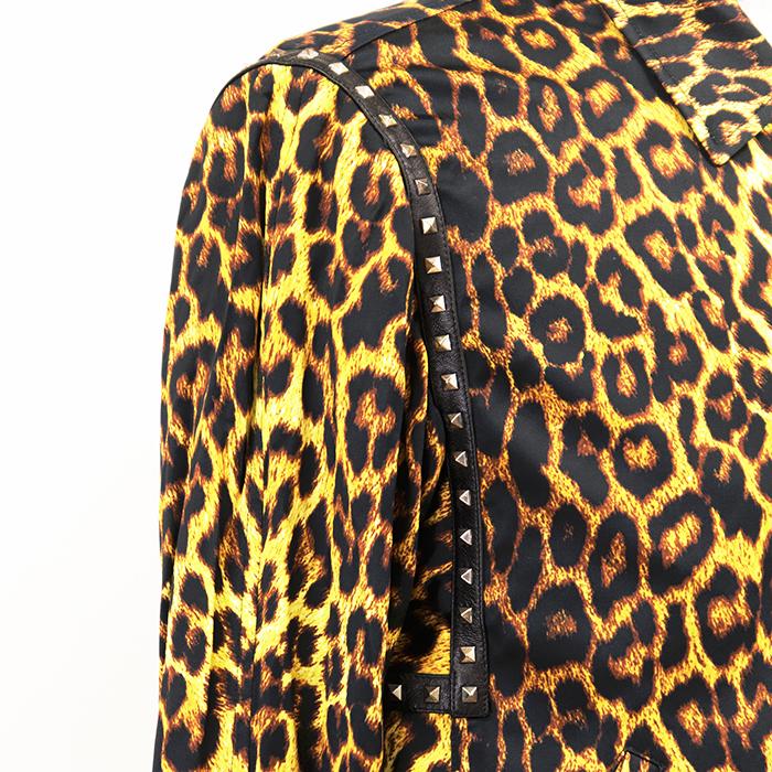 SAINT LAURENT PARIS サンローランパリ ブルゾン 44 メンズ レオパード スタッズ リブ スタジャン アウター イエロー系 黄 イタリア製 |  | 02