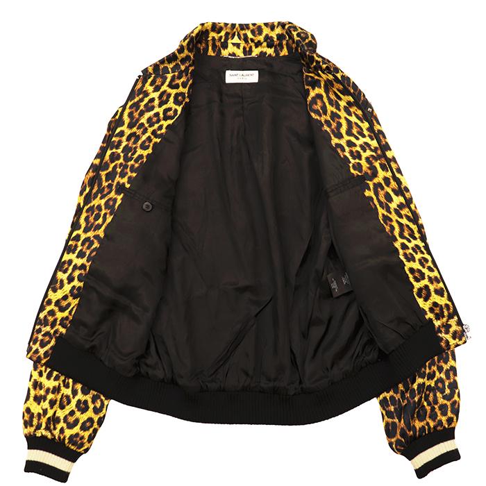 SAINT LAURENT PARIS サンローランパリ ブルゾン 44 メンズ レオパード スタッズ リブ スタジャン アウター イエロー系 黄 イタリア製 |  | 05