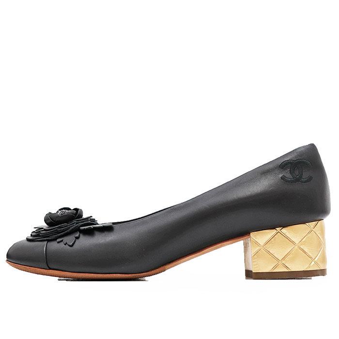 CHANEL（シャネル） パンプス レザー カメリア 37h レディース G30910