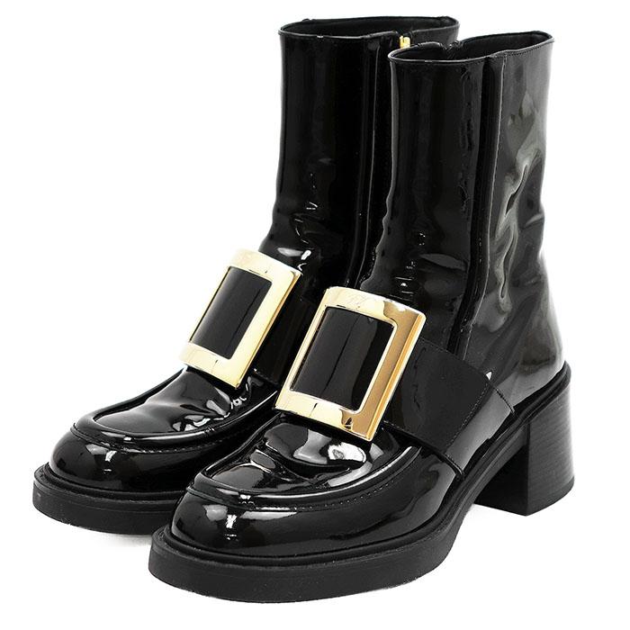 ロジェヴィヴィエ　エナメルパンプス　ブラック　黒　36 1/2 新品同様】Roger Vivier ロジェヴィヴィエ ブーツ エナメル 36h