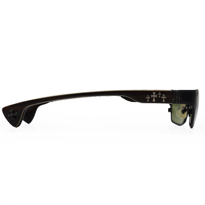 【美品】CHROME HEARTS クロムハーツ サングラス 56□17-136 DIXON YU-A カラーレンズ UV400 SPF50+ PA+++ 付属有 ブラック ダークブラウンの画像