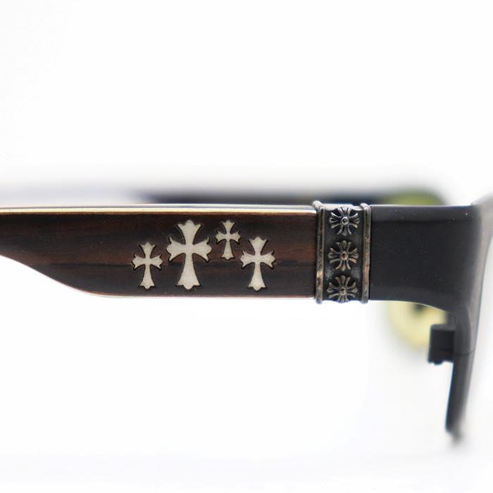 【美品】CHROME HEARTS クロムハーツ サングラス 56□17-136 DIXON YU-A カラーレンズ UV400 SPF50+ PA+++ 付属有 ブラック ダークブラウンの画像