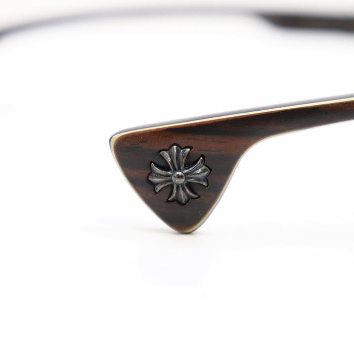 【美品】CHROME HEARTS クロムハーツ サングラス 56□17-136 DIXON YU-A カラーレンズ UV400 SPF50+ PA+++ 付属有 ブラック ダークブラウンの画像