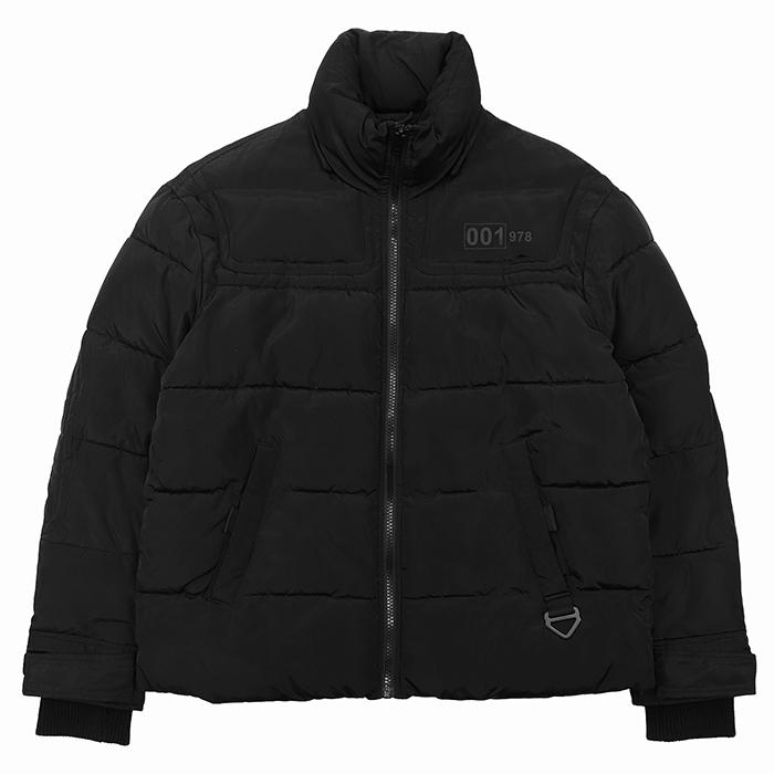 【SALE】DIESEL ディーゼル ダウンジャケット サイズ L メンズ スタンドカラー リブ袖 ボリュームジャケット アウター ブラック 黒 ネオングリーン DIESEL（ディーゼル） 【SALE】DIESEL ダウンジャケット L メンズ