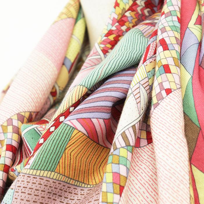 HERMES エルメス カレジェアン140 馬衣と馬着 スカーフ HERMES（エルメス） 【美品】HERMES カレジェアン140 PATCHWORK HORSE