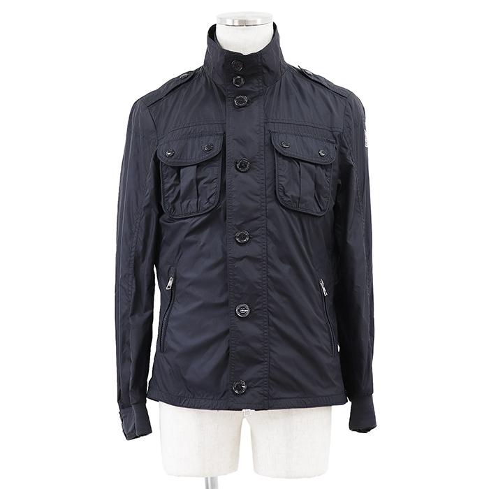 【モンクレール】MATE　ロゴワッペン ミリタリージャケット　ナイロン 黒　3 MONCLER（モンクレール） 【SALE】MONCLER ナイロンジャケット サイズ