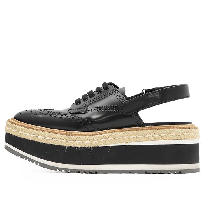 プラダのレザーエスパドリーユ⭐︎38サイズ PRADA（プラダ） 【SALE】PRADA サンダル 38 レディース