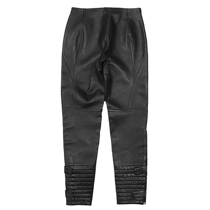 GUCCI レザー ハンチング XL ブラック イタリア製 グッチ 羊革 ラム GUCCI（グッチ） 【SALE】GUCCI レザーパンツ サイズ 38 レディース