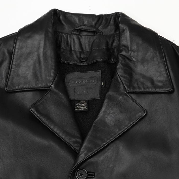 COACH（コーチ） 【美品】COACH レザーカー コート L メンズ ライナー