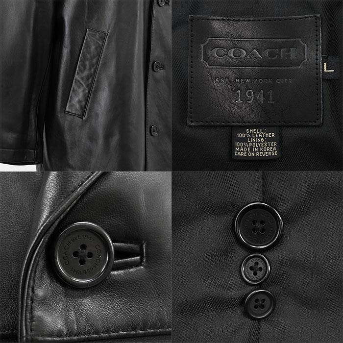 COACH（コーチ） 【美品】COACH レザーカー コート L メンズ ライナー