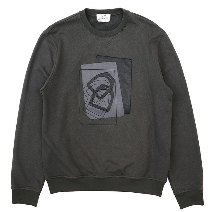 HERMES（エルメス） 【美品】HERMES スウェット M メンズ レザーパッチ