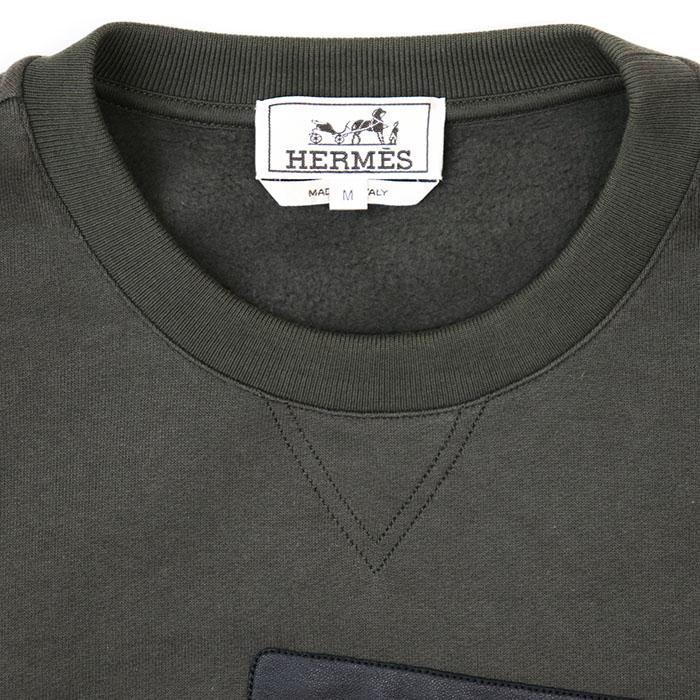 HERMES（エルメス） 【美品】HERMES スウェット M メンズ レザーパッチ