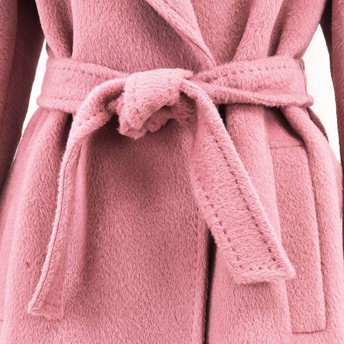 美品✨️マックスマーラ　クチートアマーノ　ガウンコート　ベルテッド　ピンク　36 MaxMara マックスマーラ ガウン アルパカ/ウール 40 レディース