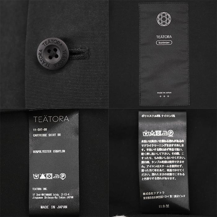 【夏前セール‼️】　テアトラ　半袖シャツ ブラック　サイズ3 SALE】TEATORA テアトラ カートリッジシャツ サイズ 3 メンズ バリア
