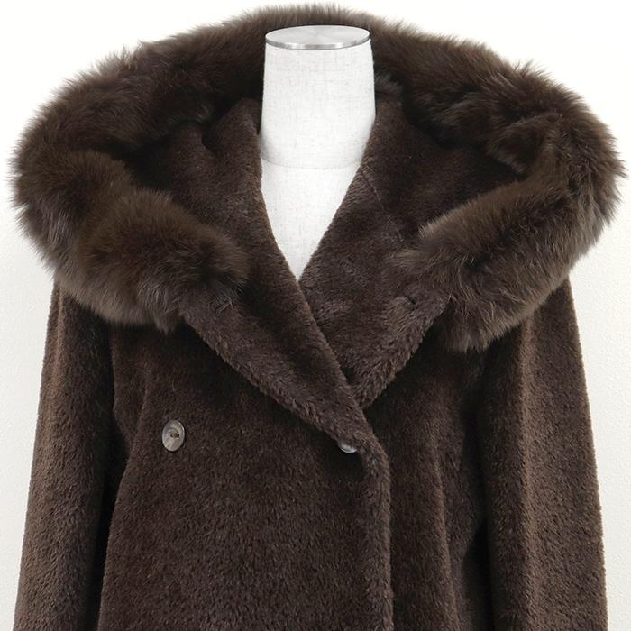 美品】MaxMara マックスマーラ STUDIO ベルテッドコート 42 レディース 
