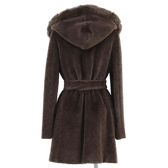 美品】MaxMara マックスマーラ STUDIO ベルテッドコート 42 レディース 