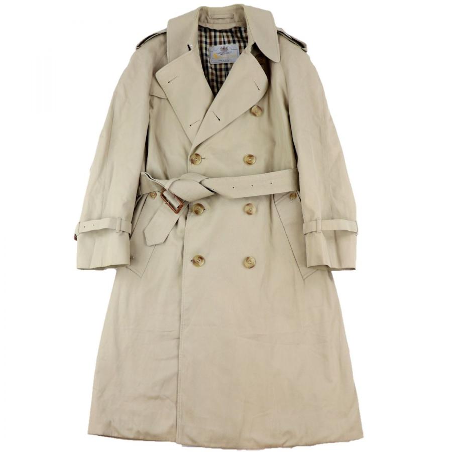 アクアスキュータム Aquascutum ダブルブレストロングトレンチコート