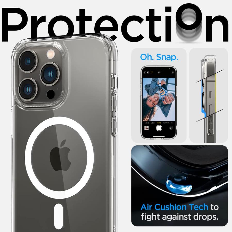 Spigen iPhone14ProMax ケース MagSafe対応 マグネット搭載 黄変なし 2重構造 耐衝撃 ワイヤレス充電 マグセーフ ACS04825 (ホワイト)｜open-clothes｜05