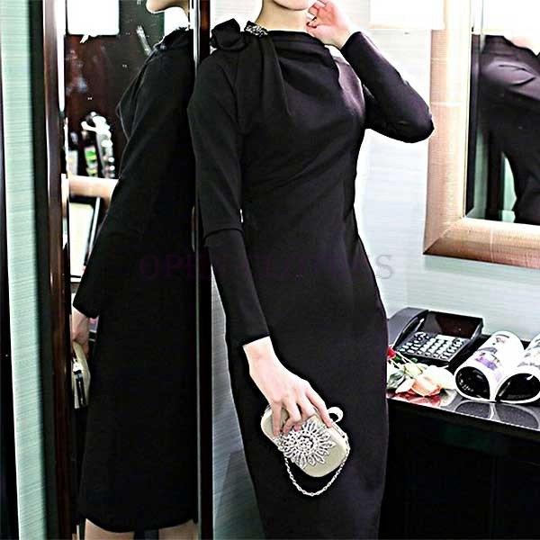 ブランドのギフト パーティードレスワンピースタイトライン黒ブラック パーティードレスワンピースタイトライン Www Greengrowerspr Com