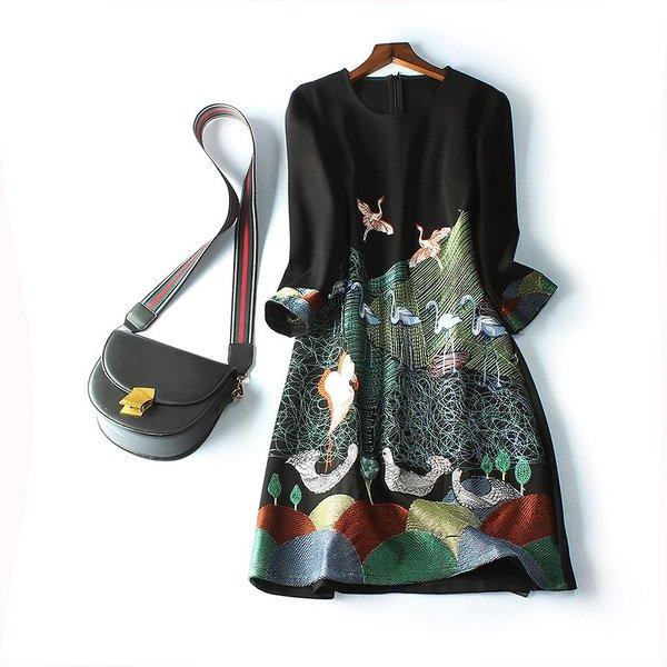 公式店舗 パーティードレス披露宴結婚式ワンピース母親大人レディース大きいサイズきれいめブラックネイビーグリーンブルーレッド刺繍鳥2次会 Ceo01 日本製 Dev Bioalternativa Pt