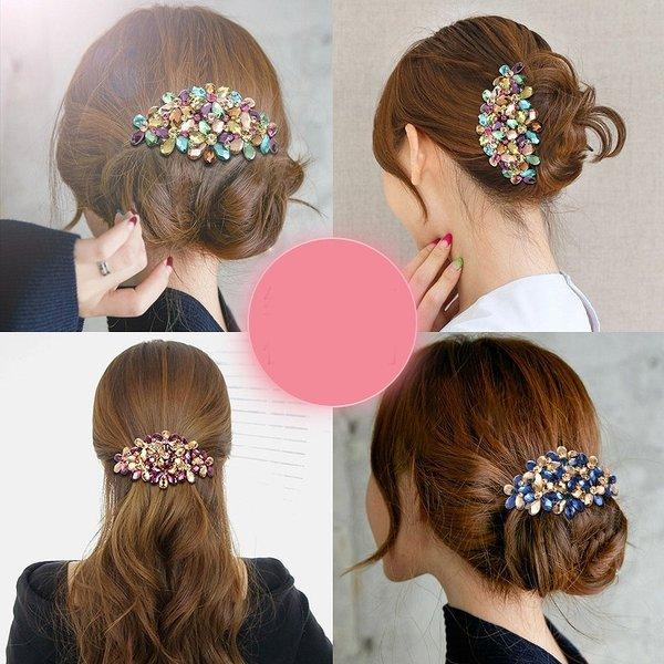 バレッタビジュー大きめゴージャスキレイまとめ髪ヘアアレンジヘアアクセサリーヘアスタイルパーティーリゾート上品30代40代 Acc44 Yaopen Zueay173 Open Clothes 通販 Yahoo ショッピング