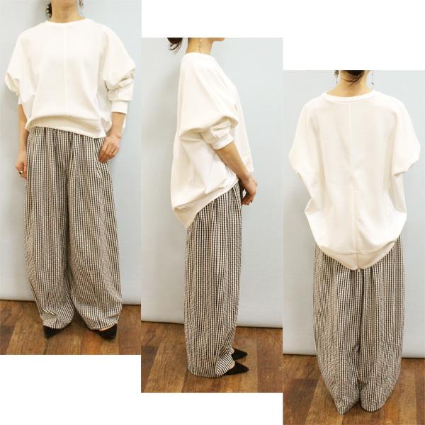 CEaRET FROM ara ara シーレット フロム アラアラ 261007B チェック タック ギャザー カーブ パンツ | ara・ara | 02