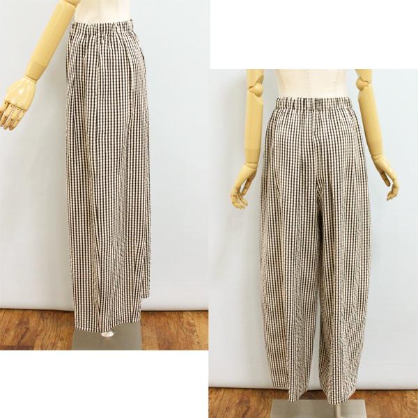 CEaRET FROM ara ara シーレット フロム アラアラ 261007B チェック タック ギャザー カーブ パンツ | ara・ara | 03