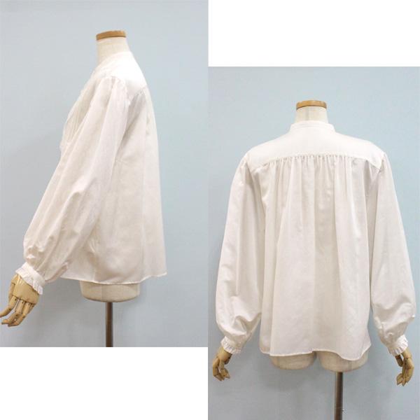 Ballsey ボールジー TOMORROWLAND トゥモローランド 11-01-61-01008 コットン シルク サテン タック ＆ レースブラウス | Ballsey | 03